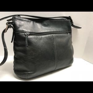 Tignanello Genuine Leather Hobo Shoulder Bag